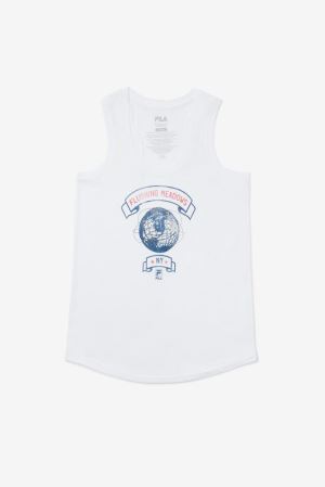 FILA Nyc Globe Tank Vests White,Womens Tennis | CA.OTGSCZ529